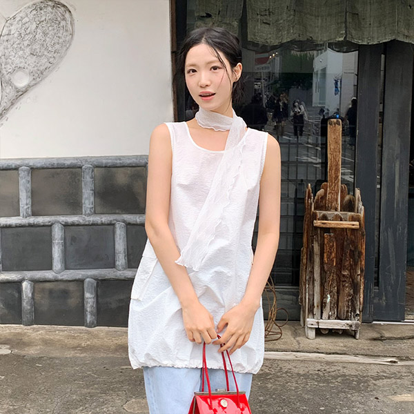 (MADE) 첼리 나일론 스트링 레이어드 나시 미니 원피스 op16053