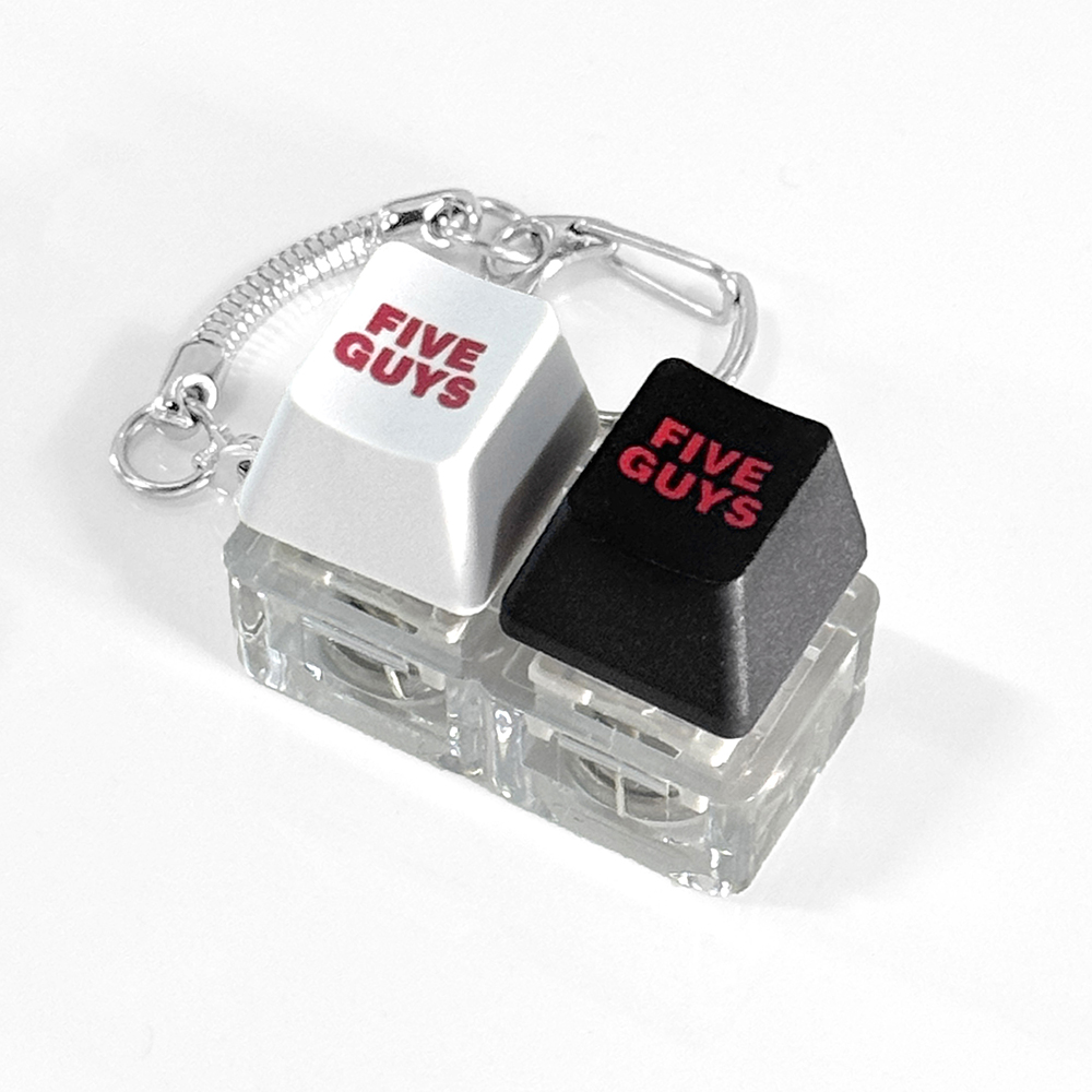 키캡제작 키링 2구 커스텀 주문제작 열쇠고리 RGB 스위치 LED 투명