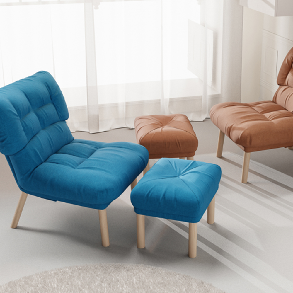 스툴 포함 1인용 의자 베란다 체어 휴식 수유 독서 편한 안락 쇼파 1인 사무실 실내