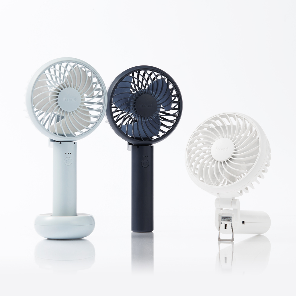 프롬비 사일런트스톰 미니 휴대용 선풍기 접이식 무소음 탁상겸용 FA135 스노우화이트