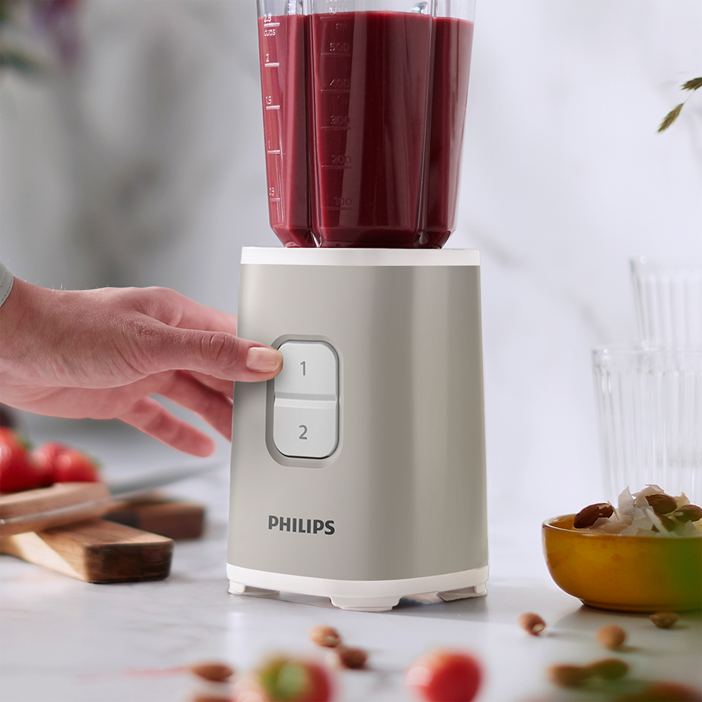 필립스 미니 블렌더/믹서기 화이트 텀블러 구성 HR2602/10