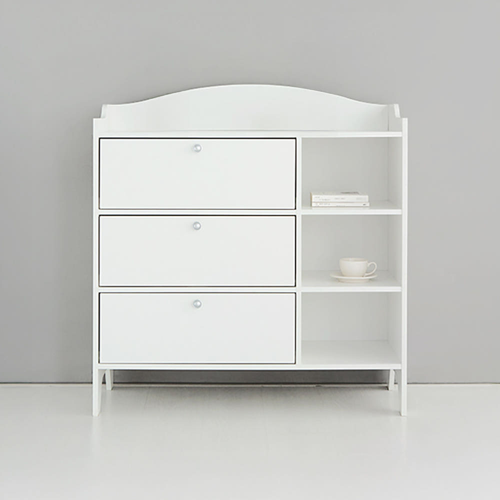 PIPAN 수납장 KS1007STB 1000x420x1080mm, 3단, 화이트 8447.5363 - 메인 이미지