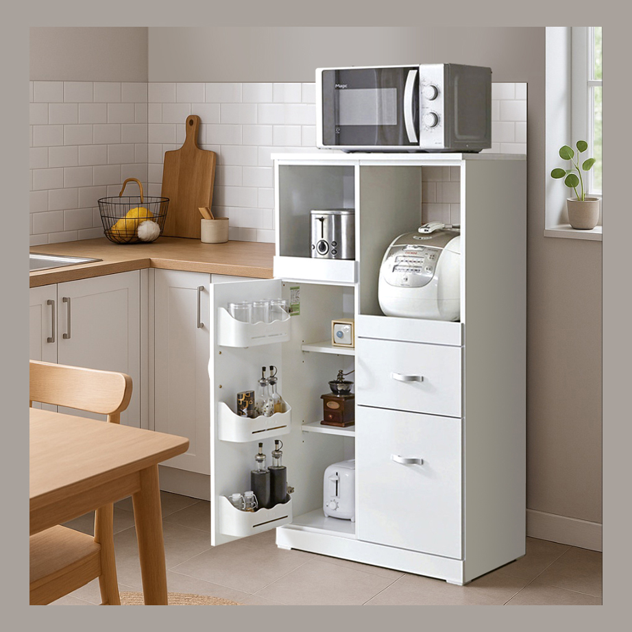 다기능 수납장 렌지대 콤보 렌지대