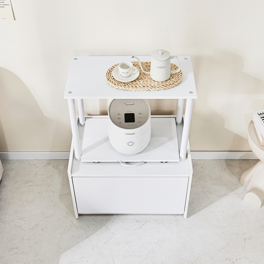 미넬로 밥솥선반 밥솥장 레일장 렌지대수납장 밥통 슬라이딩