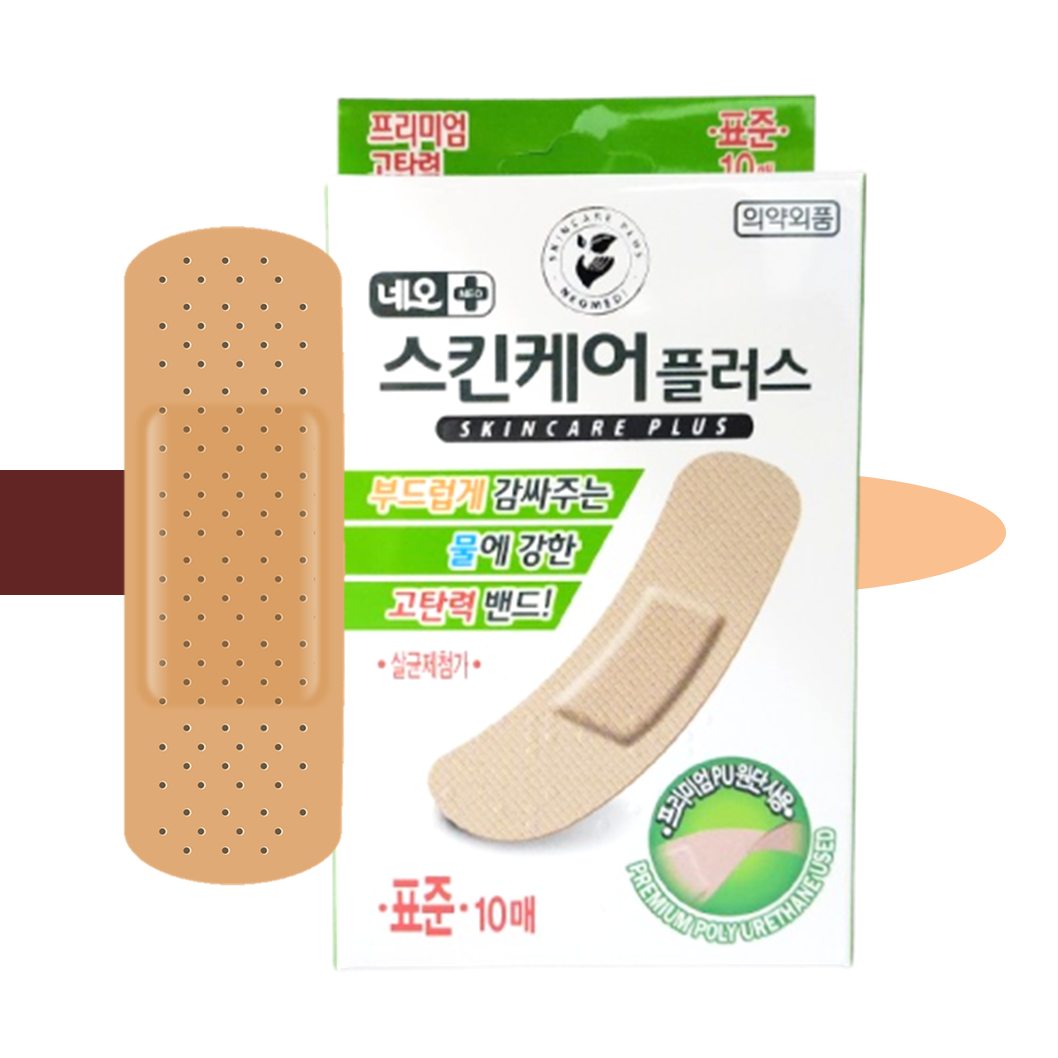 네오메디제약 스킨케어플러스 네오밴드 표준 고탄력 반창고 10매 - 상품 이미지