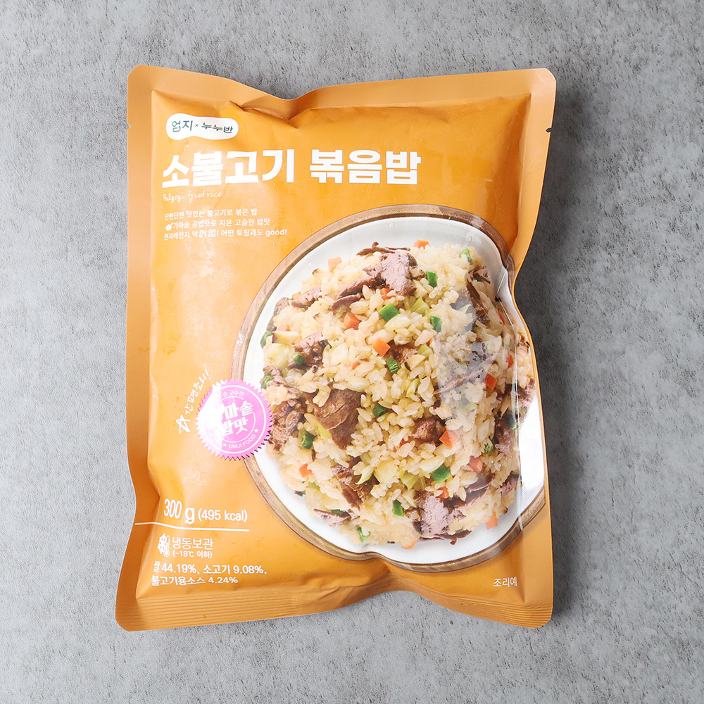 엄지 냉동 소불고기볶음밥 업소용 즉석볶음밥 간편식 300g, 5개 - 메인 이미지