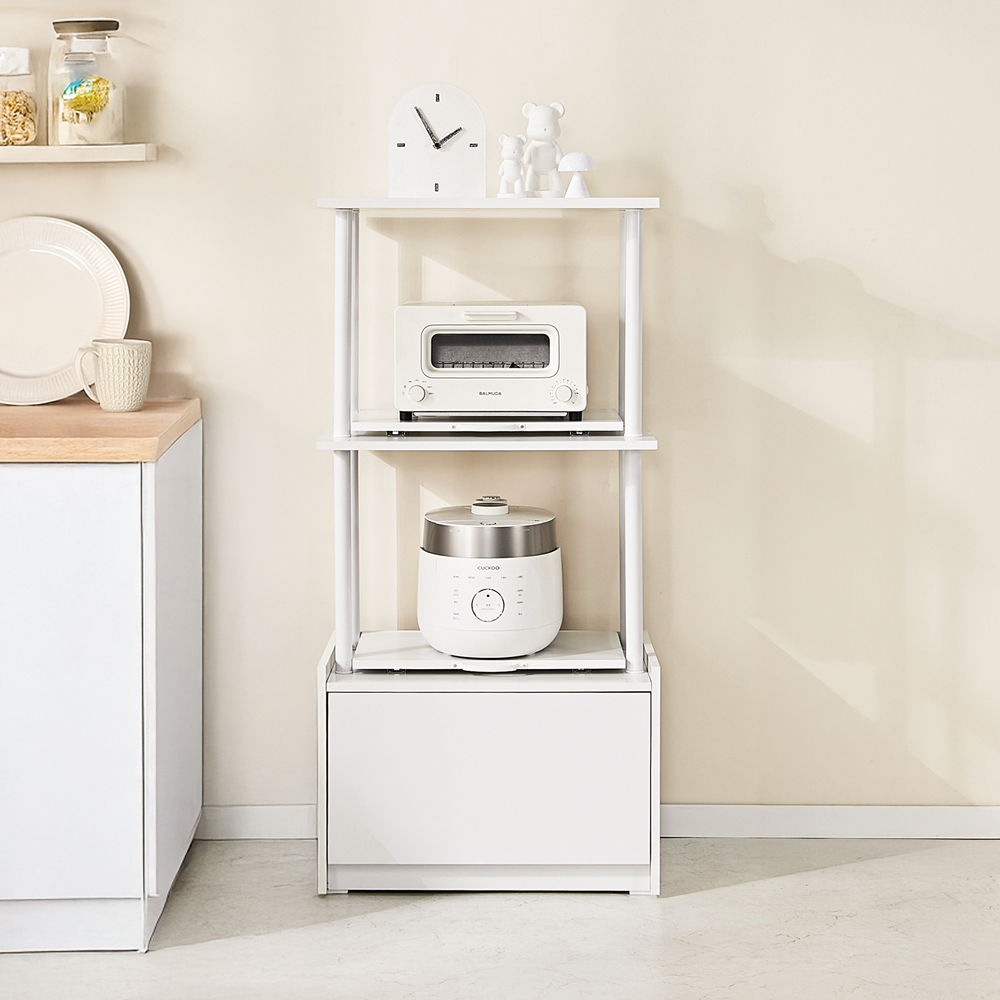 미넬로 렌지대수납장 밥솥선반 밥솥레일 전자렌지 다이 거치대