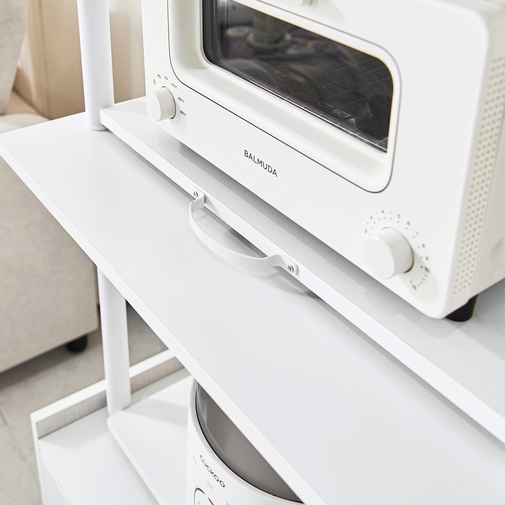 미넬로 렌지대수납장 밥솥선반 밥솥레일 전자렌지 다이 거치대