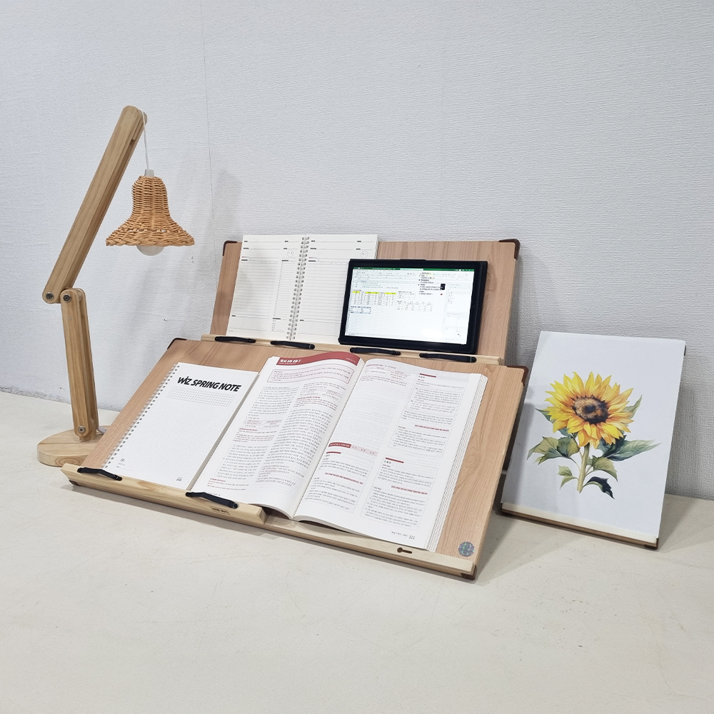 초대형 위즈 2단독서대 루미70 항균 각도조절 북스탠드 필기용 책거치대 제품 이미지