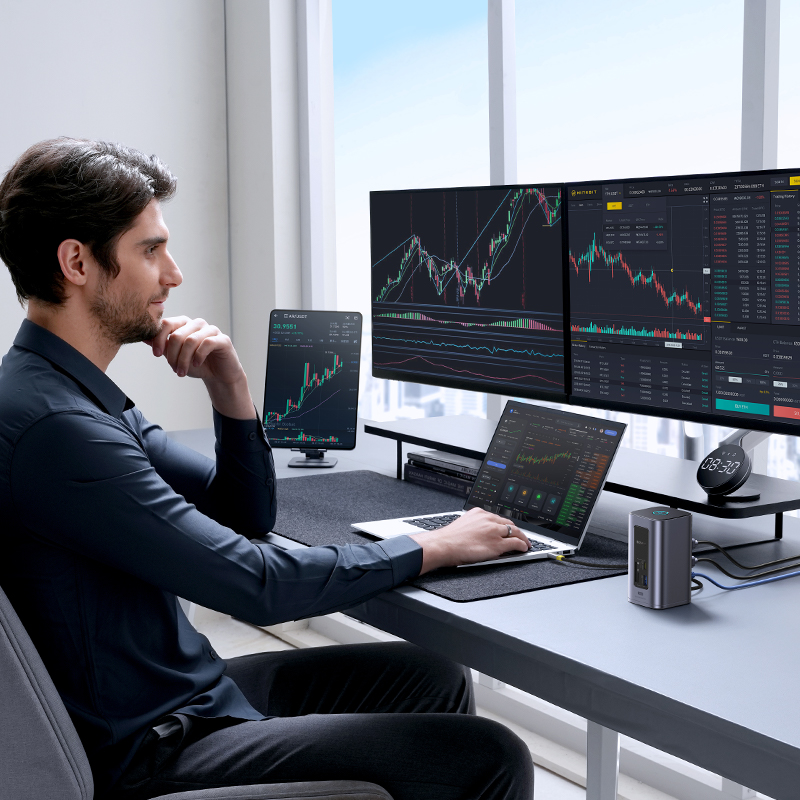 베이스어스 도킹스테이션 USB 허브 노트북 멀티 포트 C타입 12포트 스페이스메이트 노모스