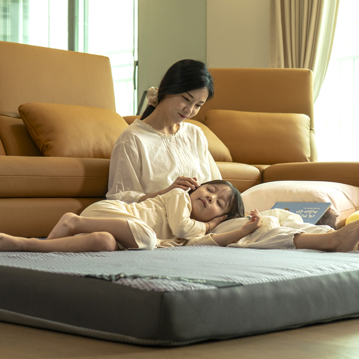 센스맘 투사이드 패밀리 (F) 10cm 매트리스 (허리 편한 바닥 토퍼 거실 체압분산 매트리스)