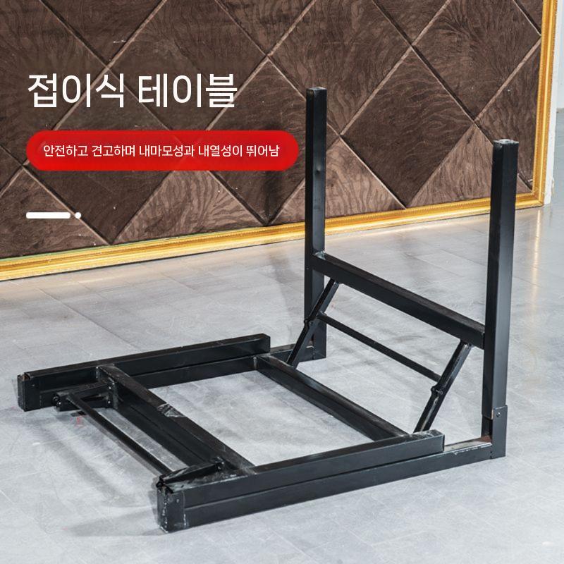 대형 연회장 원탁 테이블 원형 식탁 접이식 호텔 뷔페 결혼식 탁자 - 상세 이미지 3