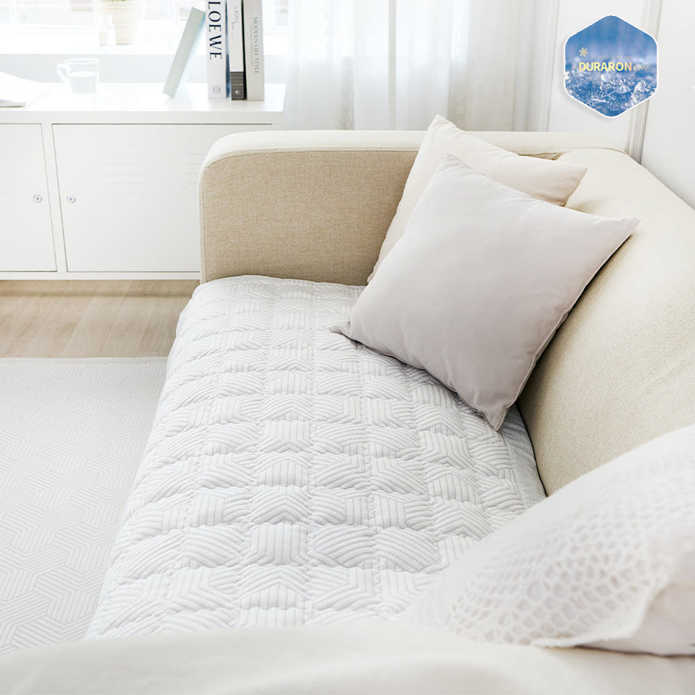 듀라론 냉감 여름 쇼파 패드 쿨링 누빔 매트 커버 덮개 3인용 국내생산