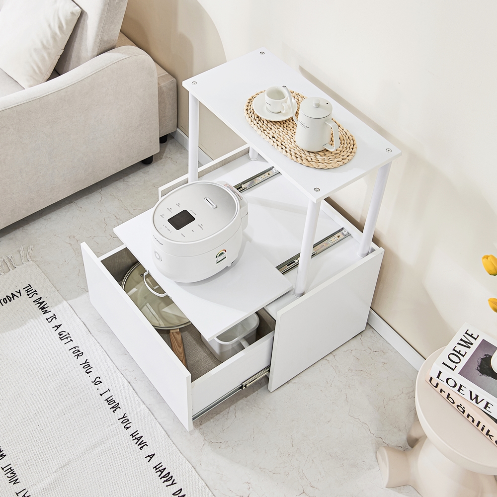 미넬로 밥솥선반 밥솥장 레일장 렌지대수납장 밥통 슬라이딩