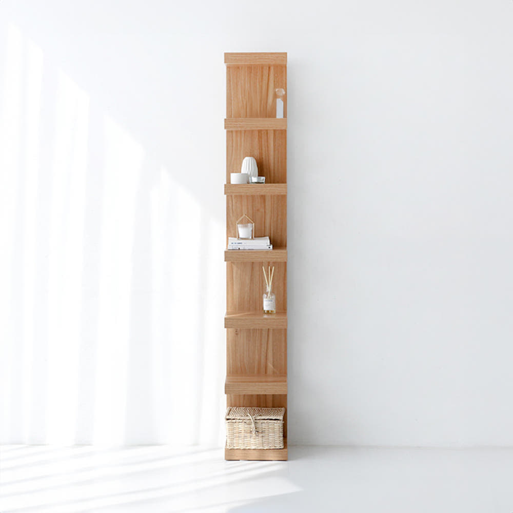KOLONN 벽선반 30x190 300mmx280mmx1900mm, 6단, 블랙브라운 3142.2757