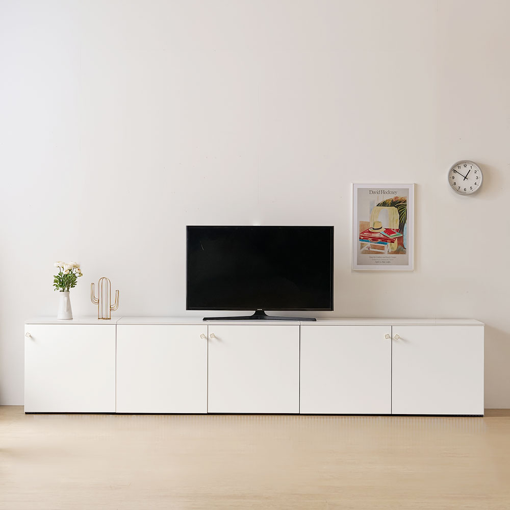 우탄 높은 티비다이 원룸 낮은 거실장 안방 미니 TV 선반 수납 2단