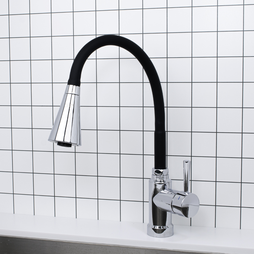 비욘드퍼니싱 싱크대 코브라 실리콘 주방 수전 블랙 수도꼭지 자바라 전국설치가능