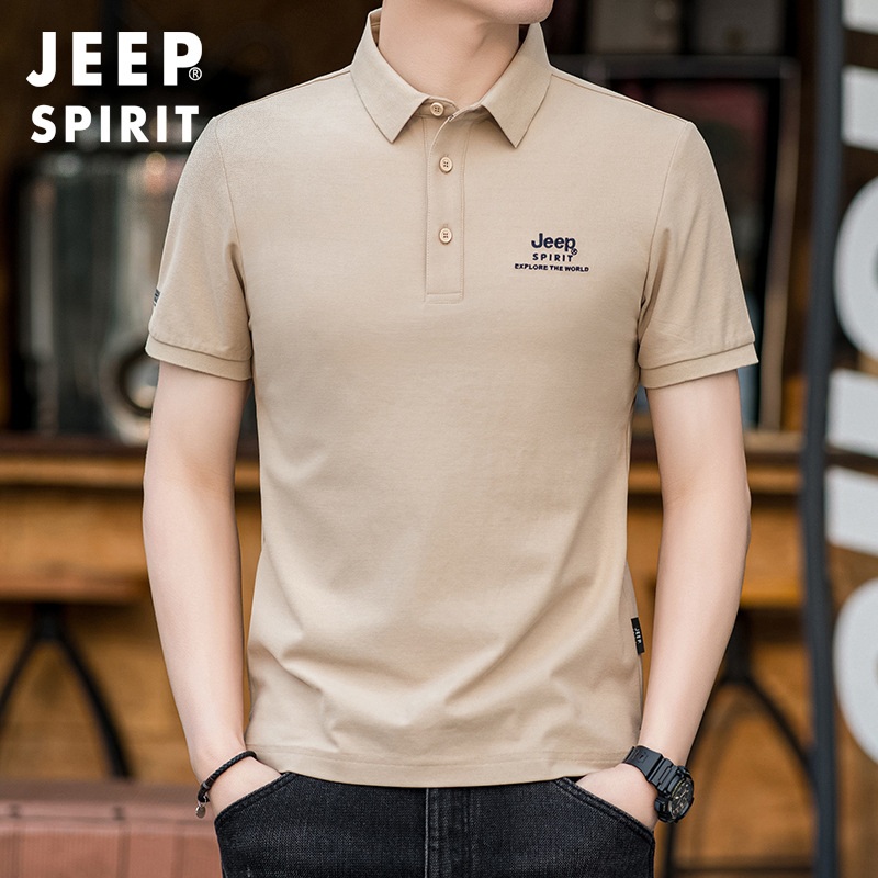 JEEP 지프 2025 남성 봄 여름 반팔 티셔츠 캐주얼 남성 셔츠 - 상품 이미지