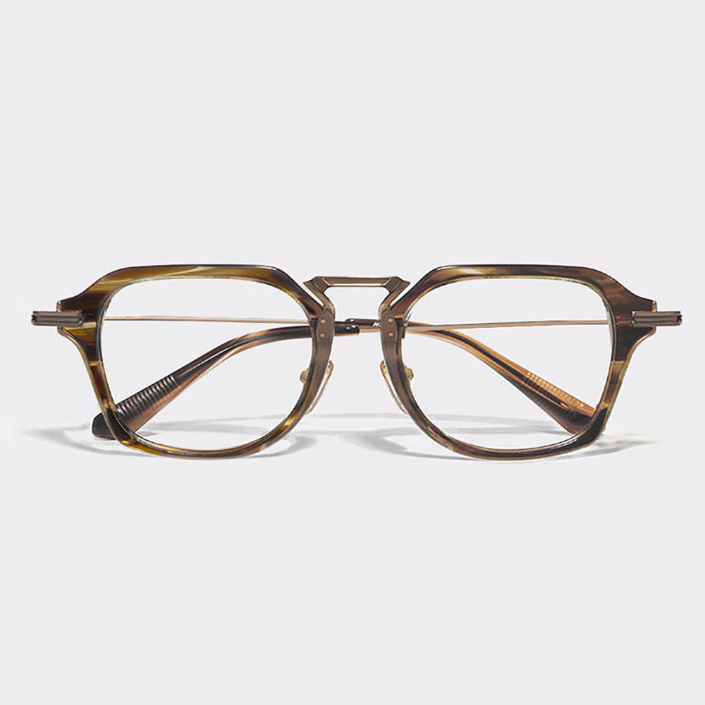 아키하루 9088 티타늄 사각 호피 뿔테 남자 여자 블루라이트차단 시력보호 패션 안경