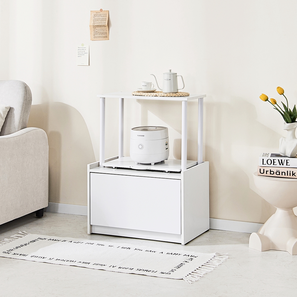 미넬로 밥솥선반 밥솥장 레일장 렌지대수납장 밥통 슬라이딩