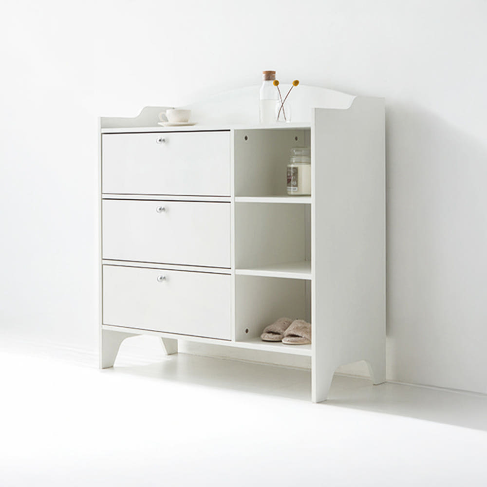 PIPAN 수납장 KS1007STB 1000x420x1080mm, 3단, 화이트 8447.5363 - 상세 이미지 5