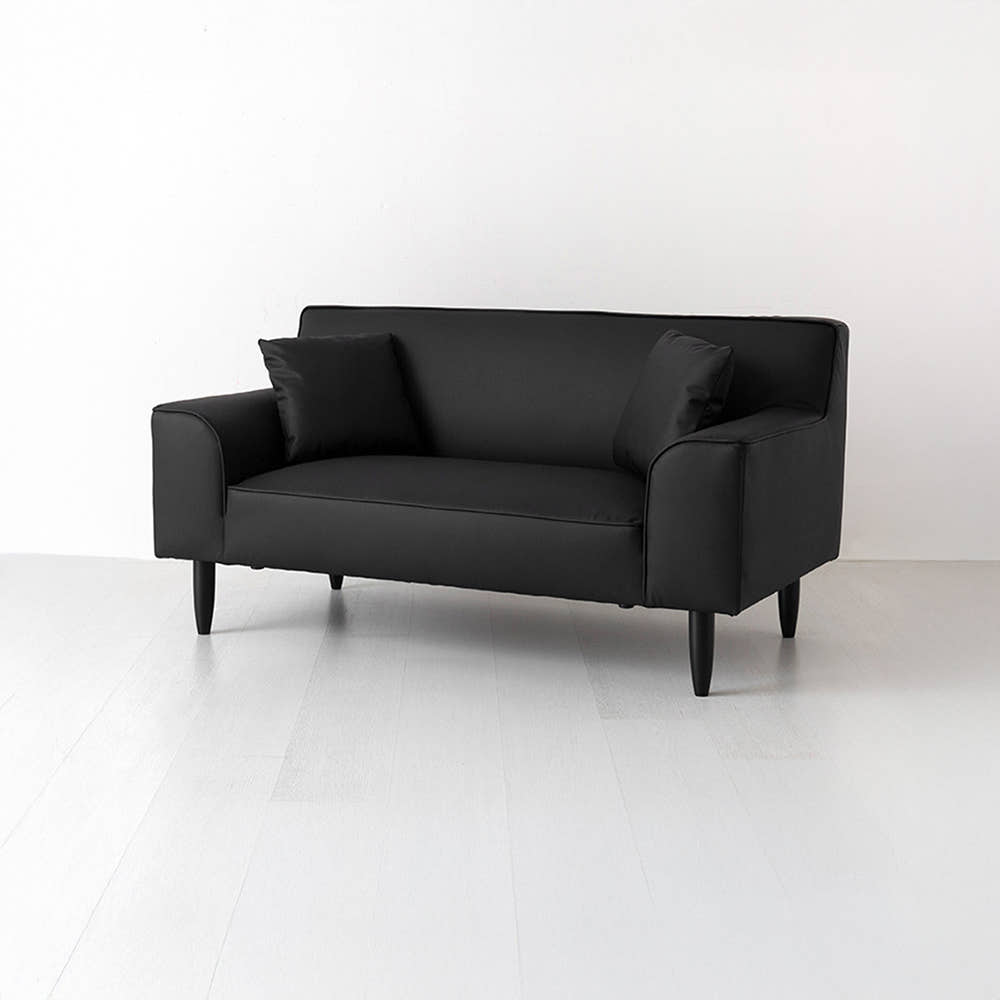 티볼리 소파 2인 1645 PU 블랙 8514.4792, 2인용