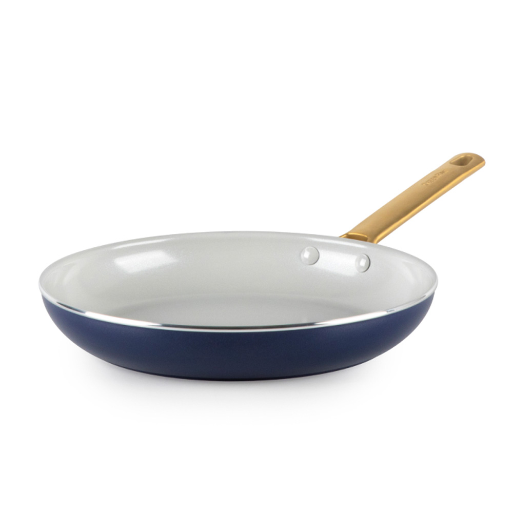그린팬 파도바 세라믹 논스틱 코팅 인덕션 골드 스텐 핸들 명절 프라이팬 28cm, 로얄블루