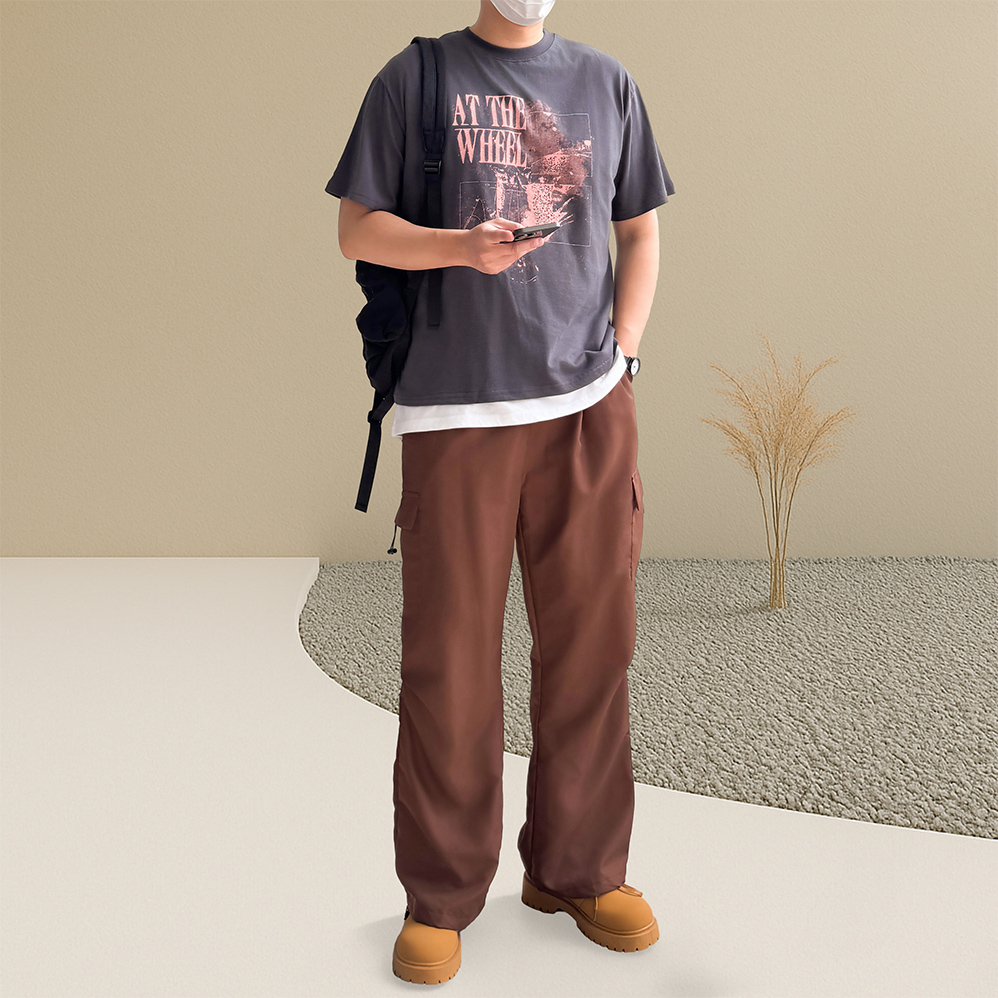 1+1 파라슈트팬츠 남자카고팬츠 여름조거팬츠 - 상세 이미지 4