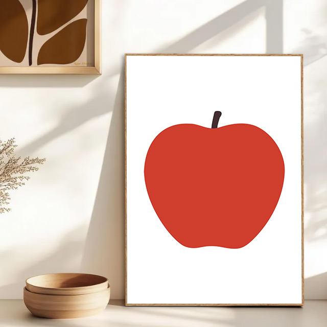 팝아트 사과 그림 인테리어 거실 주방 캔버스 포스터 레드사과 집들이 개업선물 - 상세 이미지 5