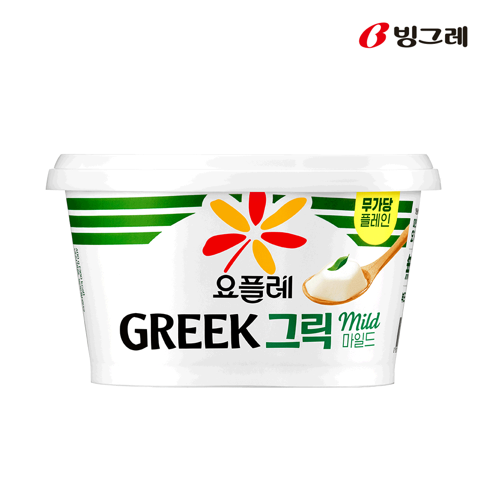 빙그레 요플레 그릭 마일드 무가당 400g 1개입 그릭요거트