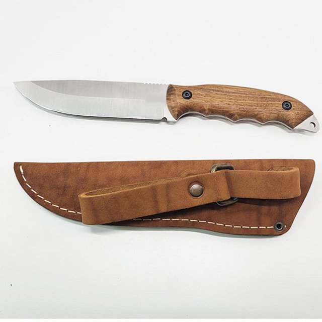 BPS HK6 나이프 5Cr14MoV 강재 월넛 우드 핸들 부시크래프트 캠핑용 칼