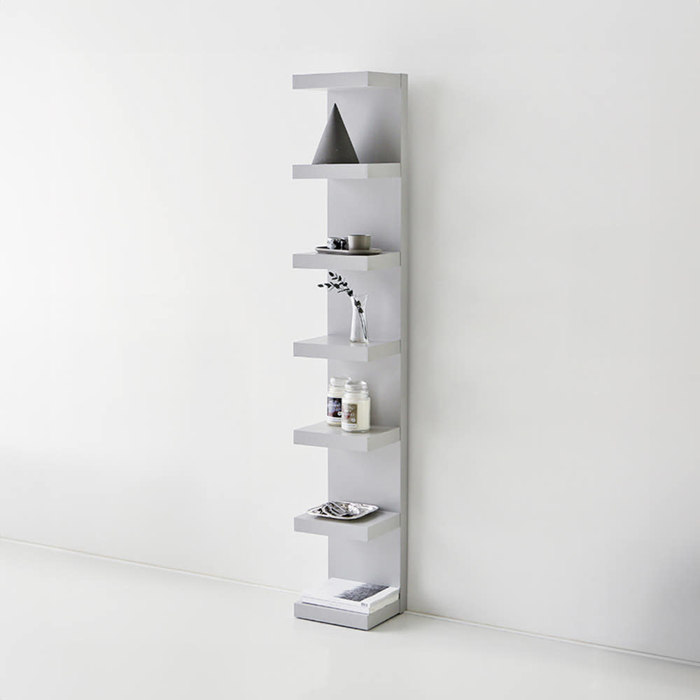 KOLONN 벽선반 30x190 300mmx280mmx1900mm, 6단, 블랙브라운 3142.2757