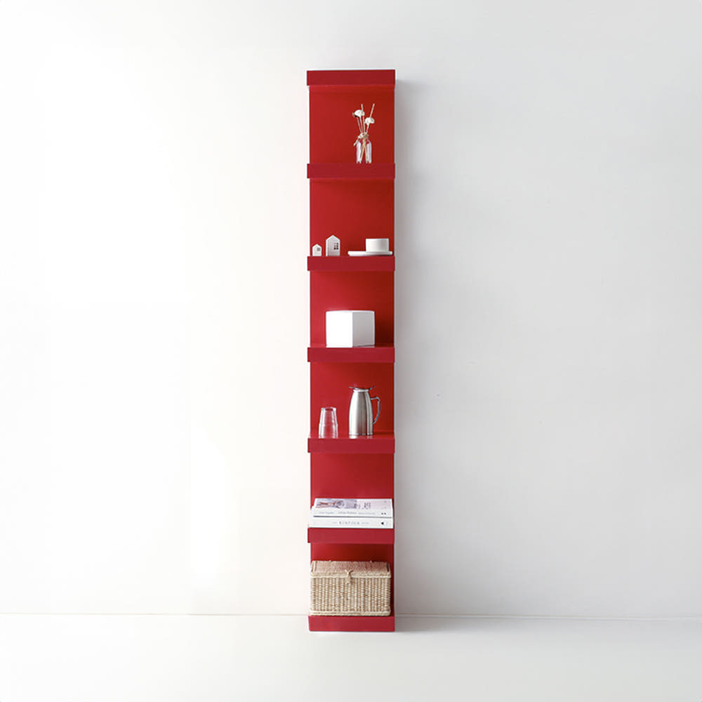 KOLONN 벽선반 30x190 300mmx280mmx1900mm, 6단, 블랙브라운 3142.2757