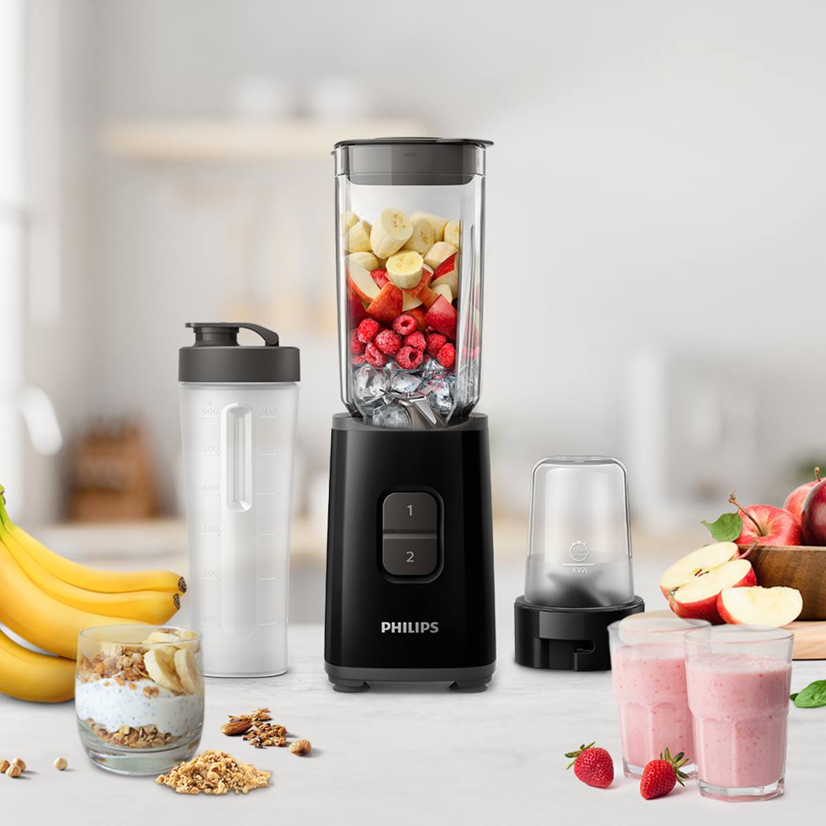 필립스 미니 소형 블렌더/믹서기 텀블러 다지기 추가 구성 HR2603/90