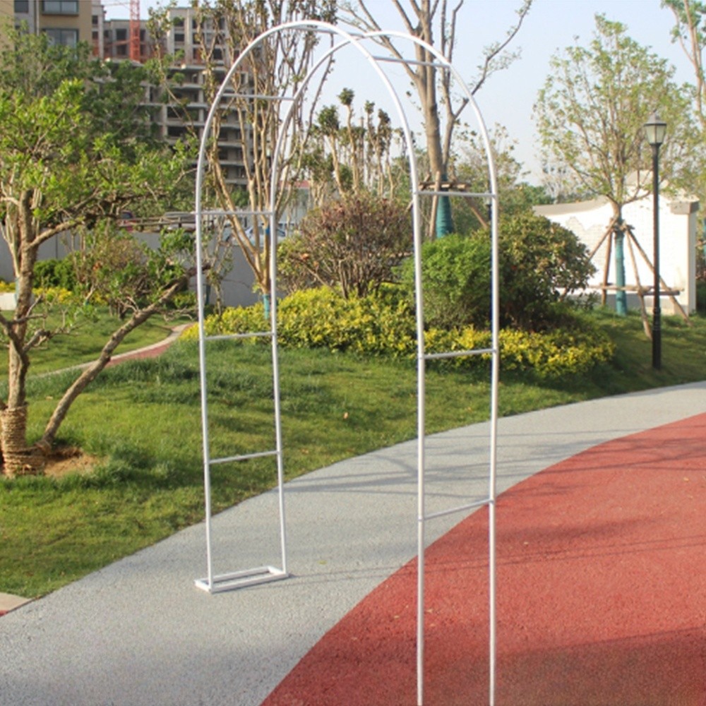 장미아치 넝쿨 지지대 울타리 대문 식물 철제 프레임 화이트 (1.4 x 2.3m) A형 흰색 1.2x2.2 - 상품 이미지