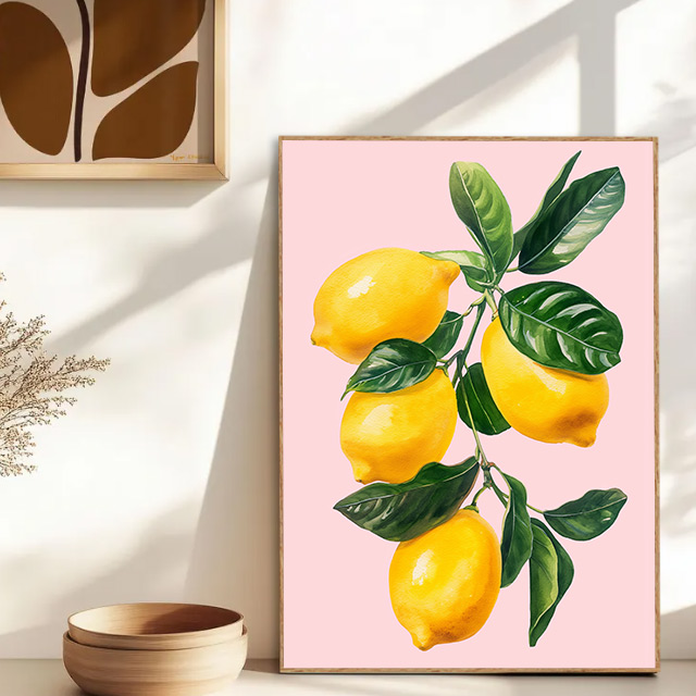 레몬 LEMON 그림 캔버스 포스터 대형 거실 현관 카페 주방 인테리어 집들이선물 - 상세 이미지 2
