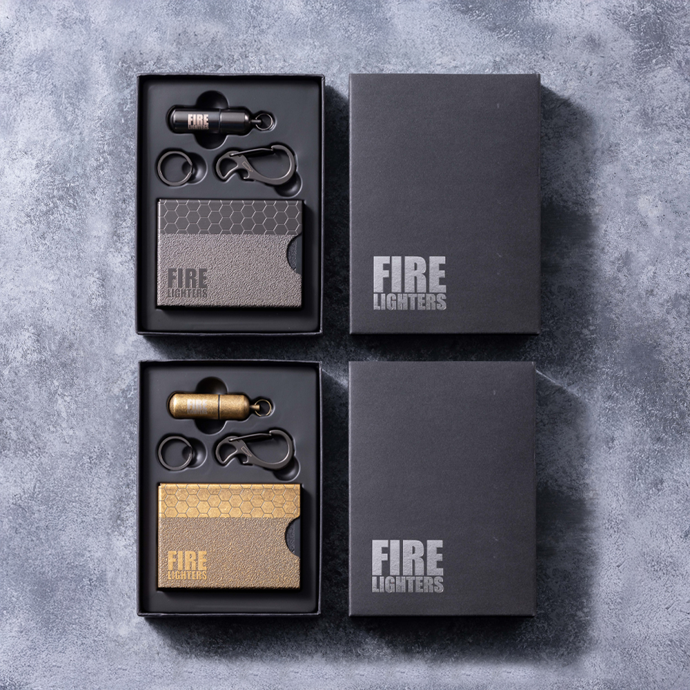 파이어라이터스 니치 박스 세트 휴대용 케이스 캠핑 성냥 고체연료 불쏘시개 장작