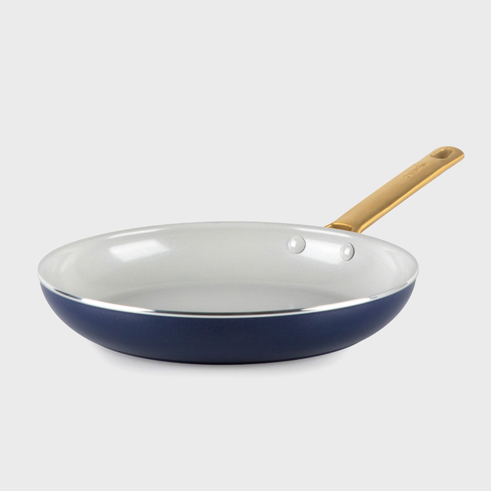 그린팬 파도바 세라믹 논스틱 코팅 인덕션 건강 골드톤 스텐 핸들 프라이팬 24cm, 로얄블루