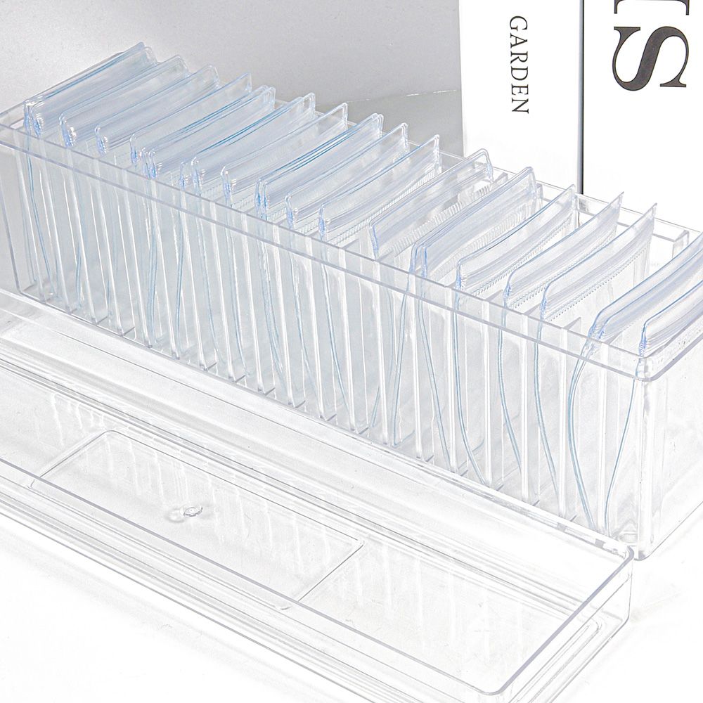 아크릴 보관함 케이스 투명 스토리지 PVC 지퍼 파우치 제공 다용도 멀티 악세서리 주얼리