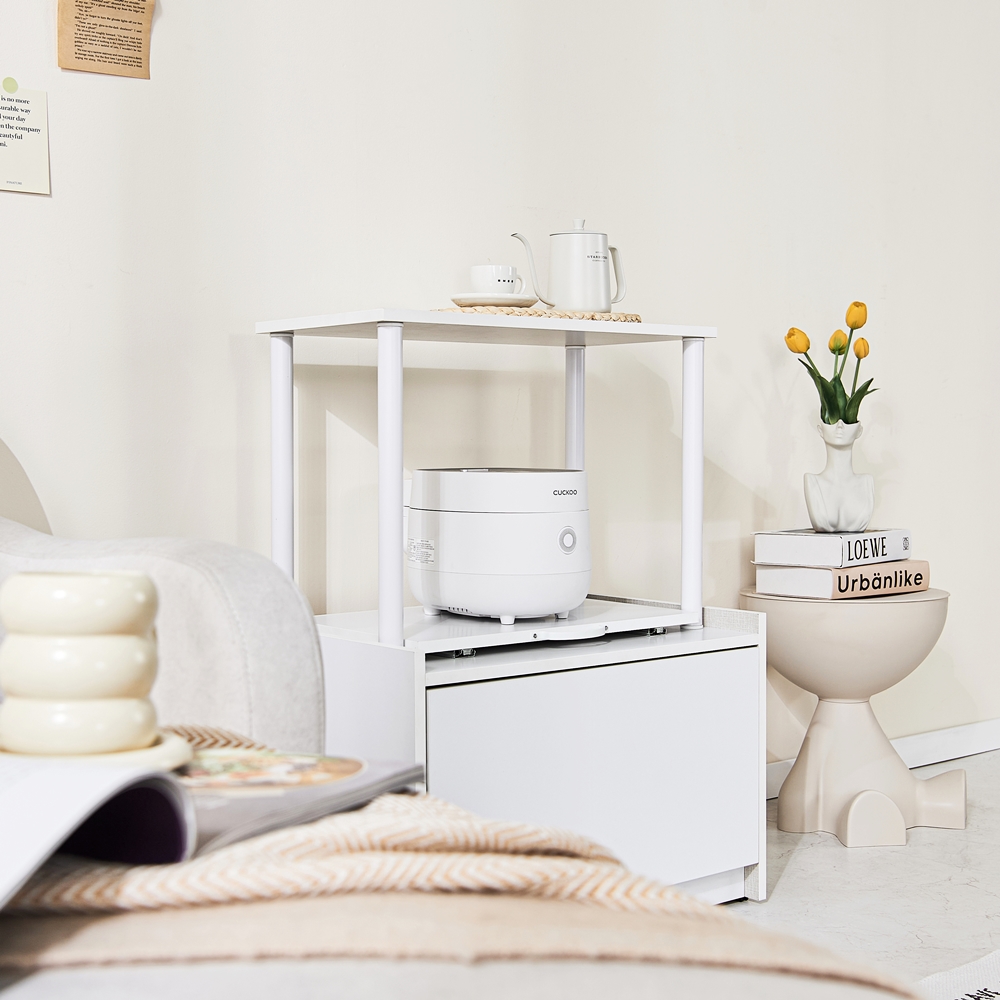 미넬로 밥솥선반 밥솥장 레일장 렌지대수납장 밥통 슬라이딩