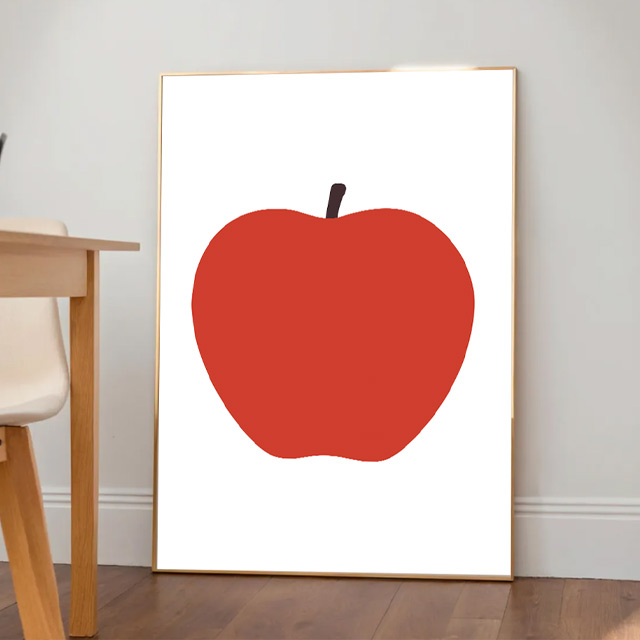 팝아트 사과 그림 인테리어 거실 주방 캔버스 포스터 레드사과 집들이 개업선물 - 상품 이미지