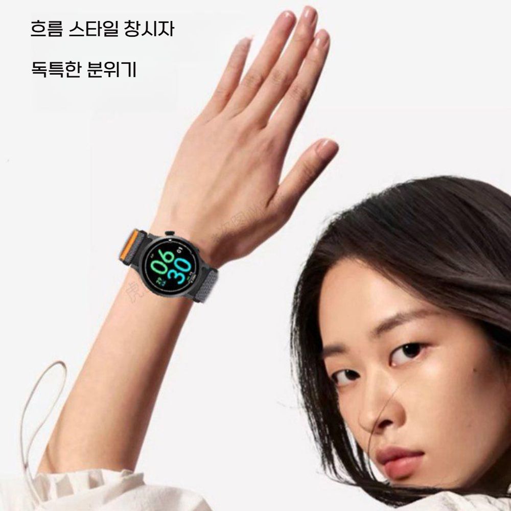 QCY 액티브 GX GS 22mm 스트랩 캔버스 낙하산 메탈 버클 밴드 - 상세 이미지 4