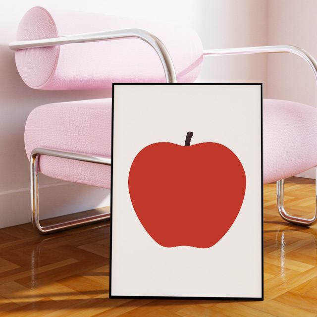 팝아트 사과 그림 인테리어 거실 주방 캔버스 포스터 레드사과 집들이 개업선물 이미지 8
