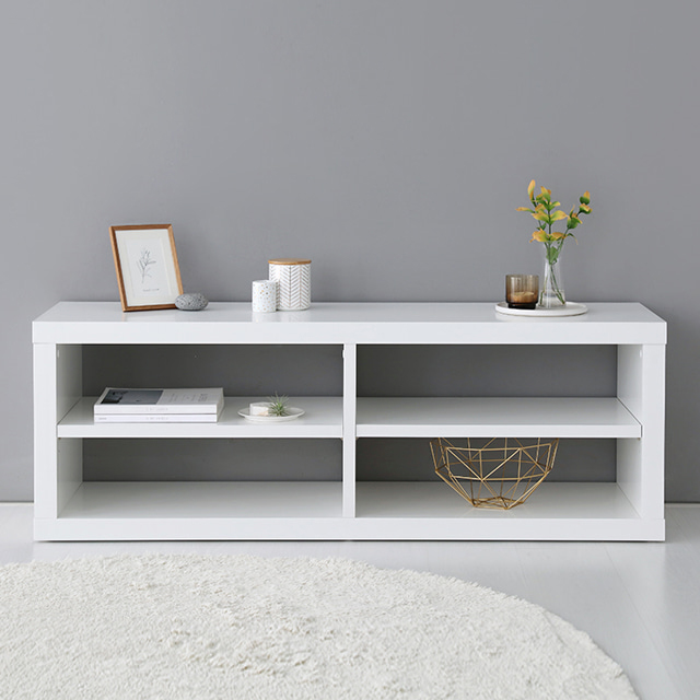 STANDOT TV스탠드 14040H50 1400x400x500mm, 2단, 화이트 1907.6188 - 상세 이미지 3