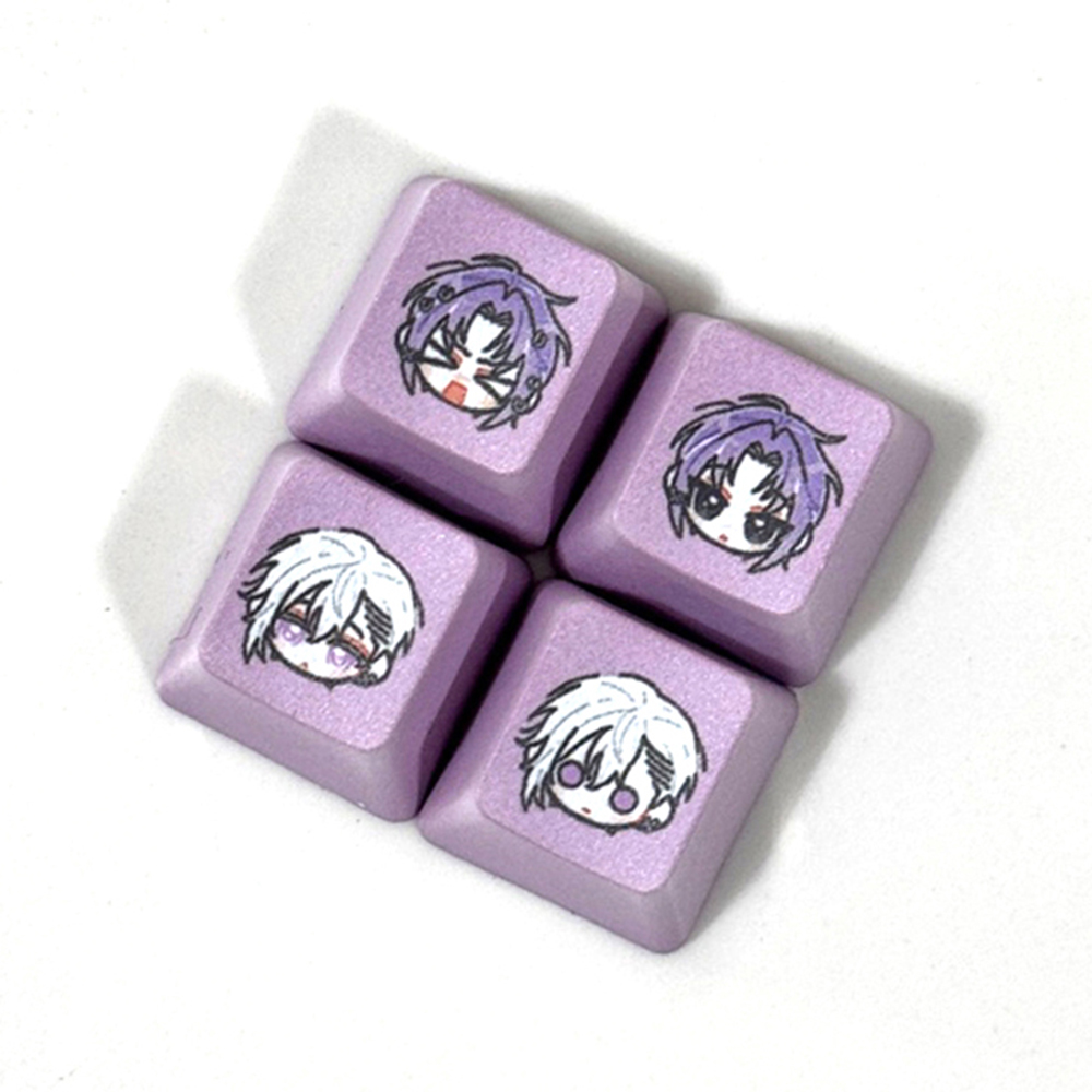 키캡제작 키링 2구 커스텀 주문제작 열쇠고리 RGB 스위치 LED 투명