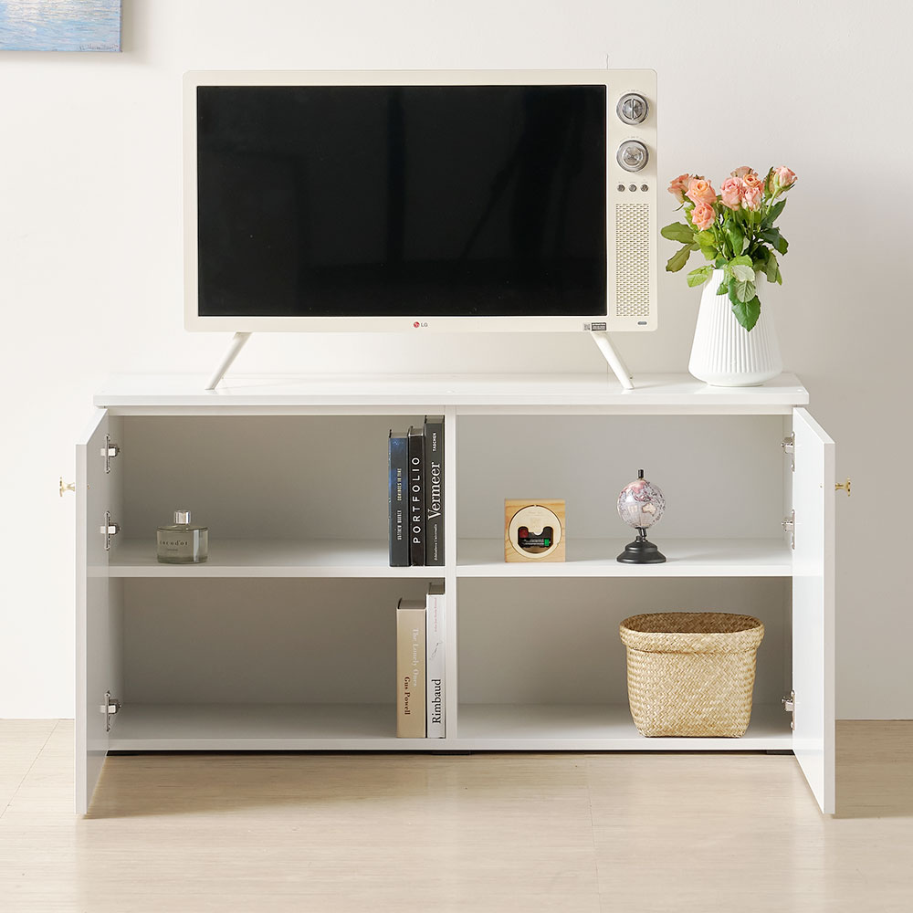 우탄 높은 티비다이 원룸 낮은 거실장 안방 미니 TV 선반 수납 2단