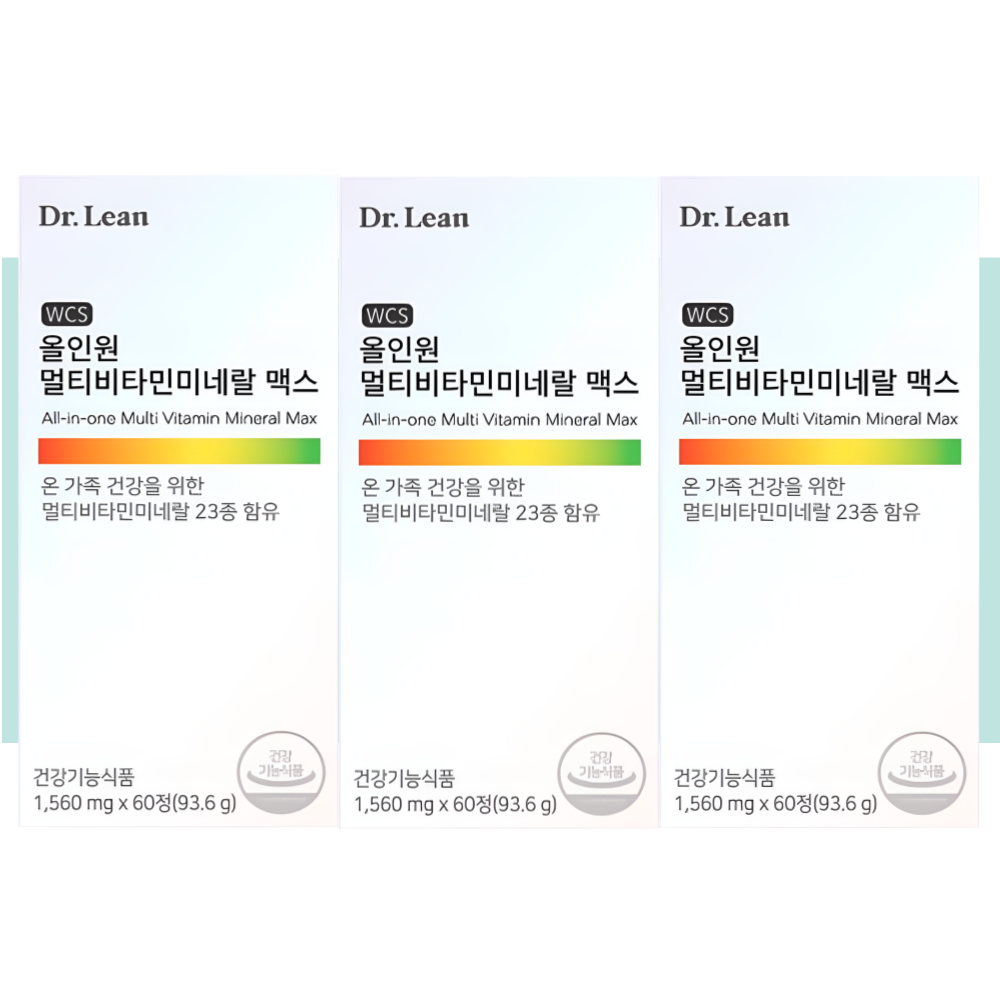 닥터린 멀티비타민 미네랄 맥스 올인원 종합 비타민 60정X3박스 - 메인 이미지