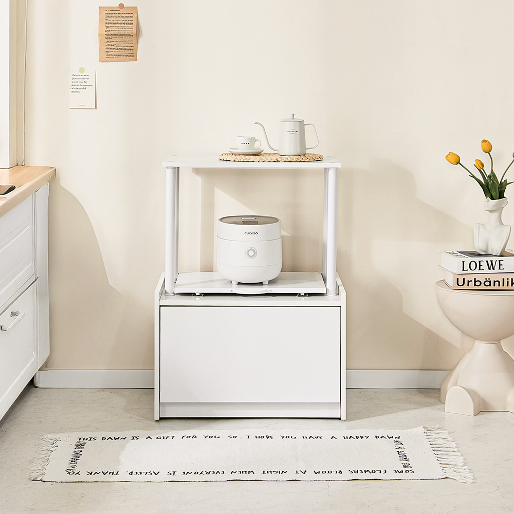 미넬로 밥솥선반 밥솥장 레일장 렌지대수납장 밥통 슬라이딩