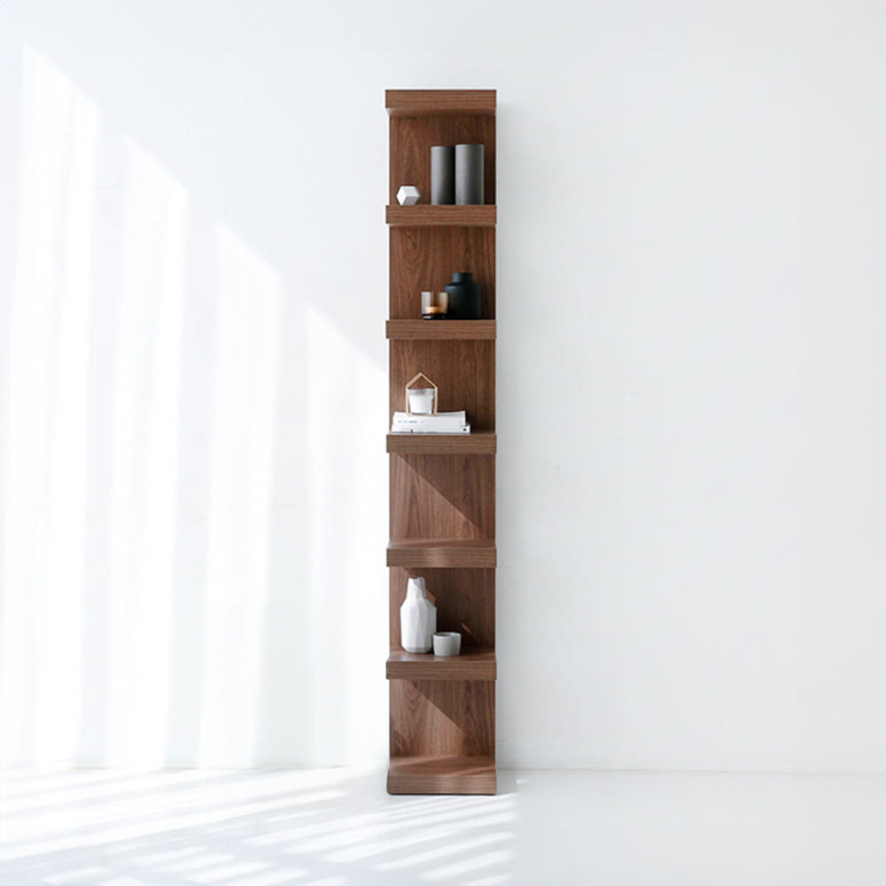KOLONN 벽선반 30x190 300mmx280mmx1900mm, 6단, 블랙브라운 3142.2757