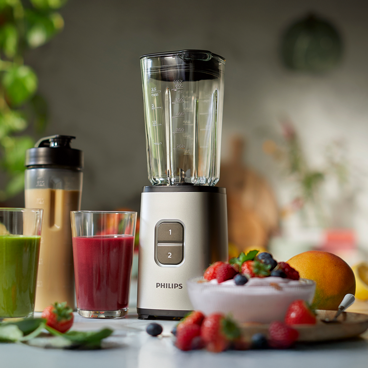 필립스 미니 블렌더 믹서기 메탈 텀블러 다지기 추가 구성 HR2604/80